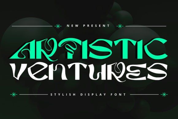 Artistic Ventures Font: A Wavy, Whimsical Display Typeface for Creative Brands