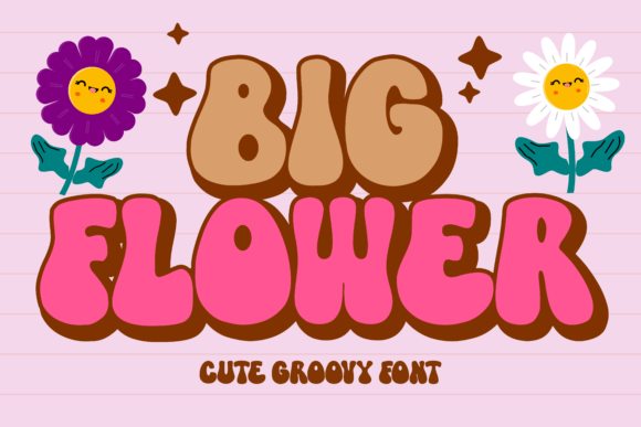 Big Flower: Cute Retro Serif Font for Digital Design