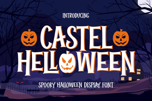 Castel Helloween: A Spooky Display Font for Halloween Creative Projects
