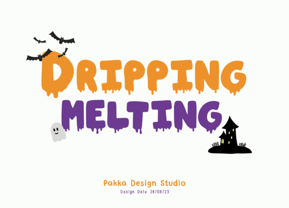 Dripping Melting: A Playful Display Font for Whimsical Editorial Design