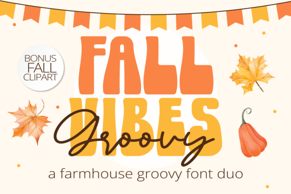 Fall Vibes Font: Retro Duo Display for Groovy Branding
