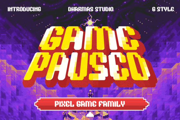 Game Paused Font: Retro Display Fonts for Bold Brand Identity