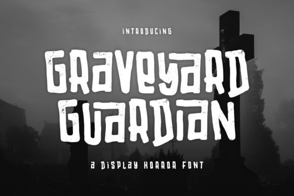 Graveyard Guardian Font: Cute Horror Display Fonts for Makers