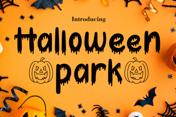 Halloween Park Display Font for October Branding