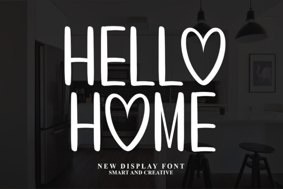 Hello Home: A Festive Display Font for Holiday Campaigns