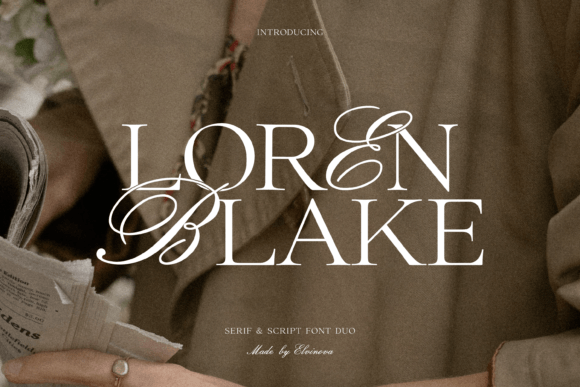 Loren Blake Duo: A Timeless Serif Script Font for Editorial Elegance