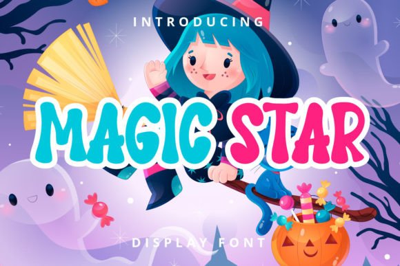Magic Star Font: Cute & Groovy Display Fonts for Kids’ Products