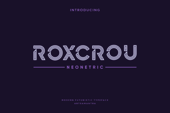 Roxcrou: A Striking Neon-Inspired Display Font