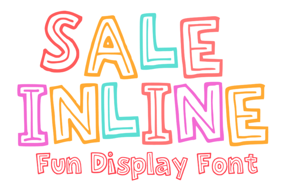 Sale Inline Font for Playful Digital Branding