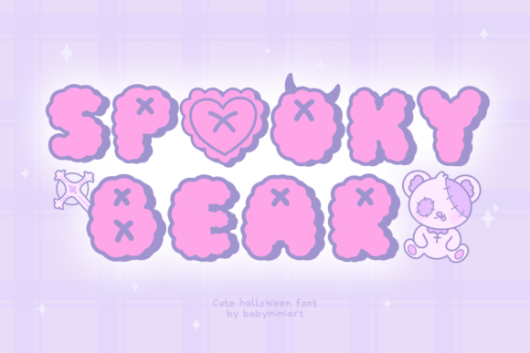 Spooky Bear Font for Playful Halloween Branding