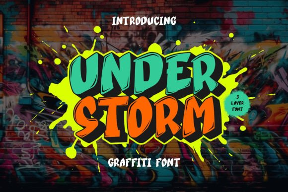 Under Storm: A Layered Graffiti Display Font That Commands Attention