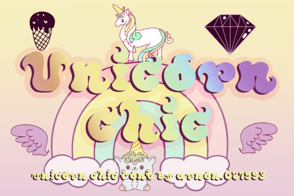 Unicorn Chic: A Playful Display Font for Joyful Editorial Moments