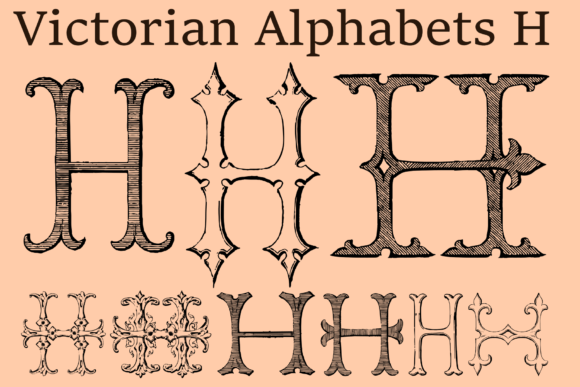 Victorian Alphabets H: Elegant Display Font for Small Business Branding